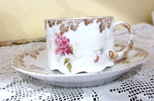 ANTIQUE ROSENTHAL RC GERMANY  MONBIJOU DEMITASSE  FLORAL CUP SAUCER SET picture