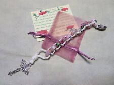 Pink Rondelle Lampwork Sacrifice Beads of St Therese of the Child Jesus HANDMADE picture