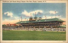 Yankers New York NY Empire City Race Track Horse Race c1930s-40s Linen Postcard picture