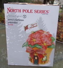 2012 Department 56 North Pole Series #4025284 PERRY'S CHRISTMAS POINTSETTIAS nos picture