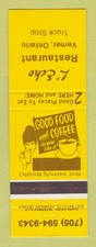 Matchbook Cover - L' Echo Restaurant Verner ON Truck Stop picture