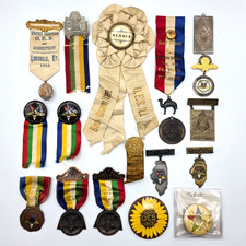 18 pc. Vintage OES Order Of The Eastern Star Pin Lot - KY , IL - 1910 - 1931 picture