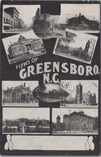 Multi View Greensboro North Carolina NC Buildings Undivided Back 1900s Postcard picture