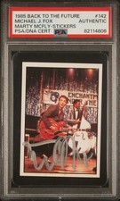 1985 Panini Back to the Future Michael J Fox PSA/DNA #142 Auto Signed Rookie RC picture