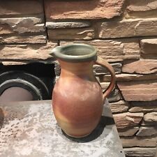 Beautiful Hand Thrown Pottery Artistic  Pitcher 16” Signed picture