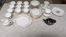 Roslyn 'Whispering Grass' Fine Bone China Vintage Tea Set picture