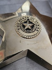 Vintage TEXAS STAR Paperweight GOLDTONE METAL 235 GRAMS picture