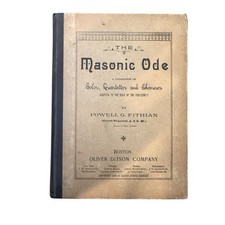 1890 The Masonic Ode Powell G Pithian Oliver Ditson Masonic Song Book SC picture