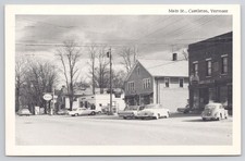 1935 Coca Cola Coke Esso Gas Main Street, Castleton, Vermont VT Postcard a22840 picture