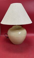 Vintage Retro 70s Ceramic Lamp Round  Yellow Orb picture