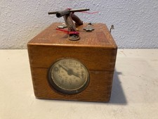 Antique 1920s 30s GERMAN BENZING Original Brevete PIGEON Timer Clock Wooden Box picture