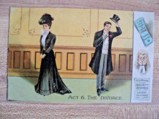 The Process of MARRIAGE  Act 6 The Divorce vintage Postcard picture