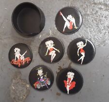 Betty Boop 7pc. Collectible Nostalgic Six Coasters With Caddy picture