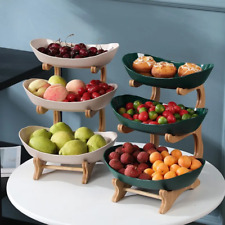 Table Plates Dinnerware Kitchen Fruit Bowl with Floors Partitioned Candy Cake  picture