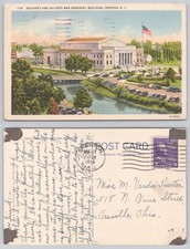 1939 Trenton NJ Soldiers & Sailors War Memorial Building Curt Teich Linen picture