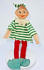 VTG PIXIE ELF CELLULOID HEAD CHRISTMAS 1940s - 1950s NOEL OF JAPAN 9” TALL Rare picture