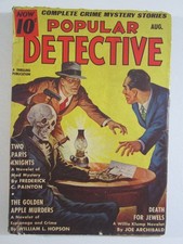 Popular Detective #56 August 1940  Classic Zirn Skeleton/skull cover picture