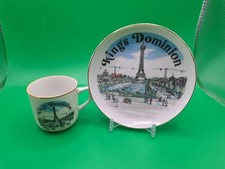VINTAGE KINGS Dominion PLATE SAUCER & CUP EIFFEL TOWER - Estate Find picture