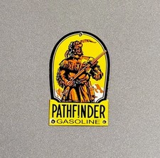 VINTAGE PATHFINDER GASOLINE PORCELAIN SIGN CAR GAS MOTORCYCLE OIL TRUCK picture