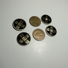 Vintage Magic Trick, Silver/Copper/Brass Coin Set X2 picture