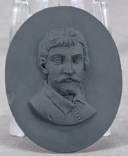 Wedgwood Annibale Carracci Black Basalt Portrait Medallion Plaque C.1780-1795 picture