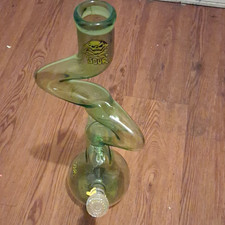 Sour Glass Z-Shape Water Pipe Bong w/ Character Stickers Graphic Design picture