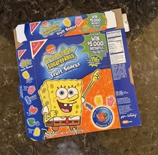Vintage 2003 Nabisco SPONGEBOB SQUAREPANTS Fruit Snacks Gummy BOX - Nickelodeon picture