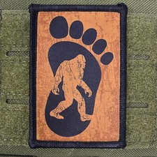 Bigfoot Sasquatch Patch 2x3 Moral Tactical Military Army USA Flag Hook & Loop picture