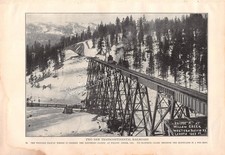 1909 WILLOW CREEK CA BRIDGE Western Southern Pacific Railroad Plumas County Cal picture