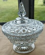 Vintage Anchor Hocking WEXFORD Footed Pedestal Candy Dish Lid picture