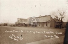 Kenedy TX Front St Store Restaurant Karnes Co Texas RPPC Photo Postcard COPY picture