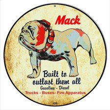 Mack Trucks Built To Last Vintage Metal Sign 14x14 picture