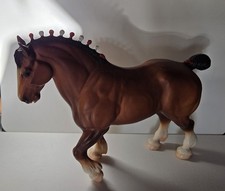 Vintage Breyer #80, Traditional Bay Clydesdale Stallion, Brown, Red & White Bobs picture