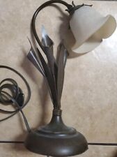 Vintage Lily Lamp Frosted Glass Shade Accent Lamp. Tested picture