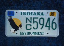 2006 Indiana ENVIRONMENT License Plate Eagle Bird Wildlife picture