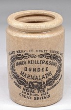 Antique James Keiller & Sons Dundee Marmalade Jar Stoneware Maling Patent c.1890 picture