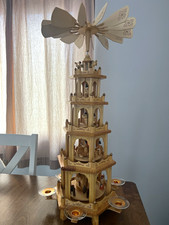 Wooden Christmas Pyramid - gently used working condition picture