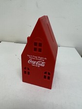 Vintage Coca Cola Plastic House Shape Bank “ You’ll Feel Right At Home Drinking