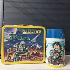 Vintage 1978 Battlestar Galactica Metal Lunchbox With Thermos Aladdin Universal picture