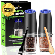Gravity Electric Salt & Pepper Shaker Adjustable Automatic Grinder Dispenser picture