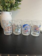 VTG 90s Walt Disney World 25th Anniversary McDonald's Drinking Glasses 4 Pieces picture