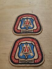 Lot Of 2 UNITED BROTHERHOOD of CARPENTERS FULLY EMBROIDERED UBC EMBLEM PATCH  picture