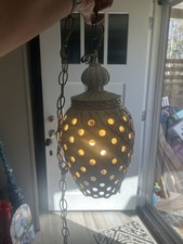 vintage iridescent Swag Lamp picture