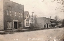 Street View Saint Louis MI Michigan 1919 RPPC Photo Postcard COPY picture