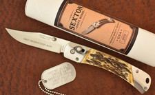 SEXTON KNIFE WORKS USA 2026 BONESTAG SLIDE LOCK HUNTER KNIFE FIRST PROD. RUN picture