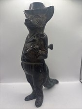 VINTAGE 1920s BRONZE HUNTSMAN FOX Figural 8” TALL RARE Antique picture