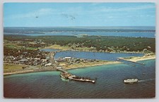 Air View Oak Bluffs Martha's Vineyard Massachusetts Chrome Postcard Posted 1973 picture
