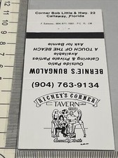 Vintage Matchbook Cover Richey’s Corner Tavern Callaway, FL gmg Unstruck picture