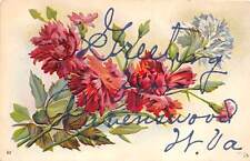 Ravenswood West Virginia 1910 Embossed Greetings Postcard Flowers picture