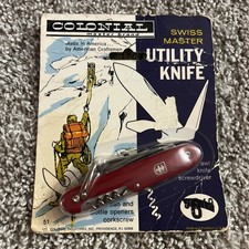 1971 Colonial Master Brand Swiss Master Utlity Knife New In Package Made In USA picture